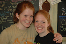 Leah and Micah waitress at LuLu Beans